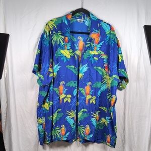 Barefoot Attitude - Tropical Print Shirt XXL